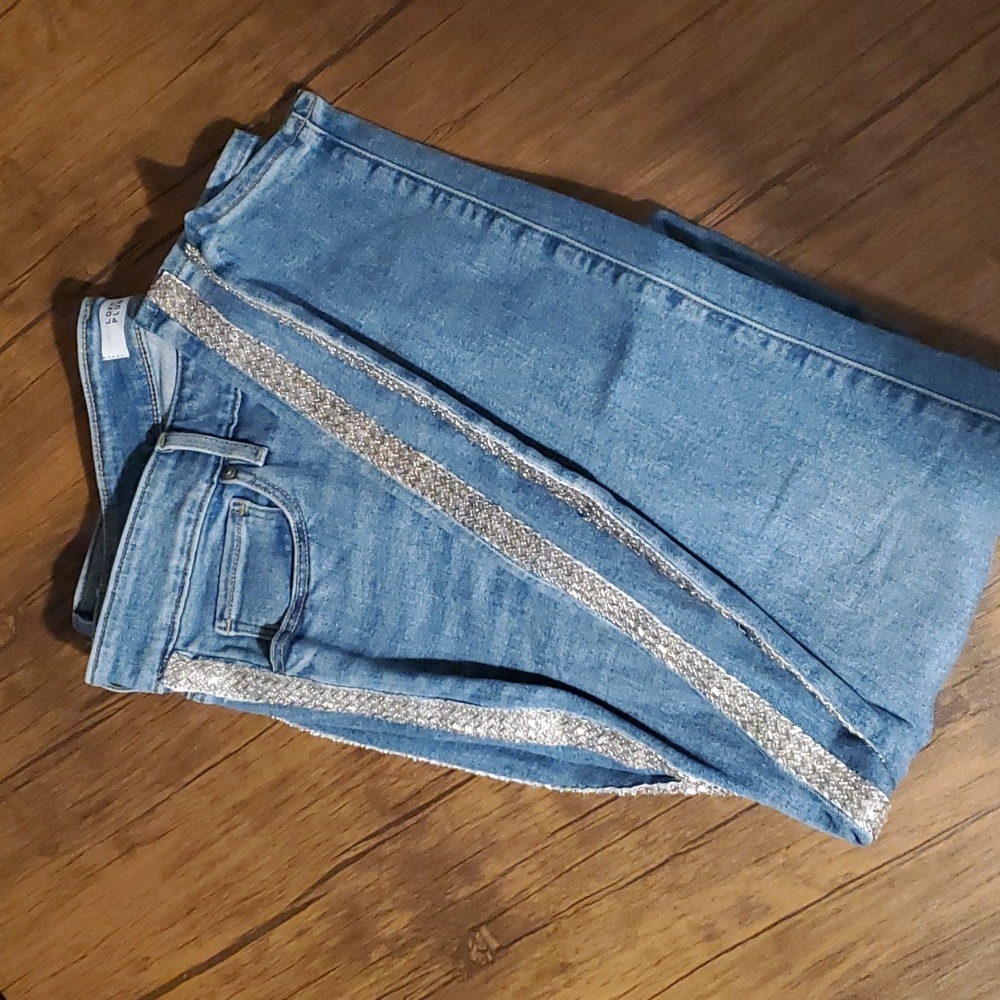 Loft Plus embellished skinny jeans size 14